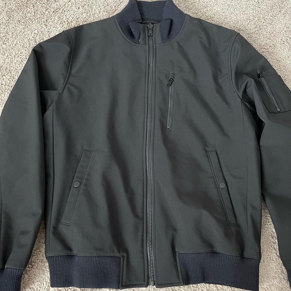 Men’s Michael Kors Black Bomber Zipup Jacket Sz L